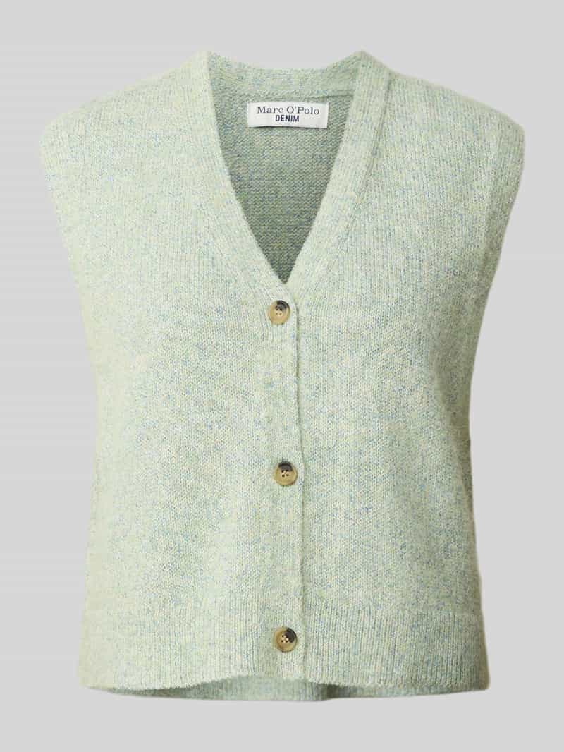 Marc O'Polo DENIM Regular fit mouwloos vest van katoenmix met alpaca