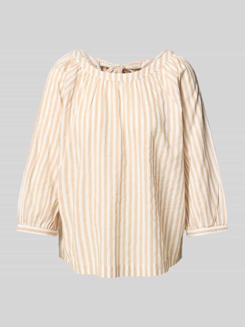 s.Oliver RED LABEL Relaxed fit blouse met korte mouwen van een mix van katoen en viscose