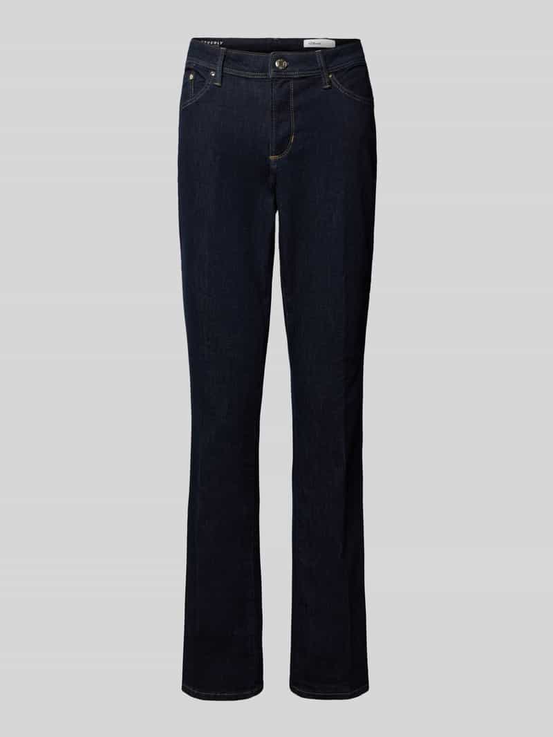 Bootcut jeans van katoenmix