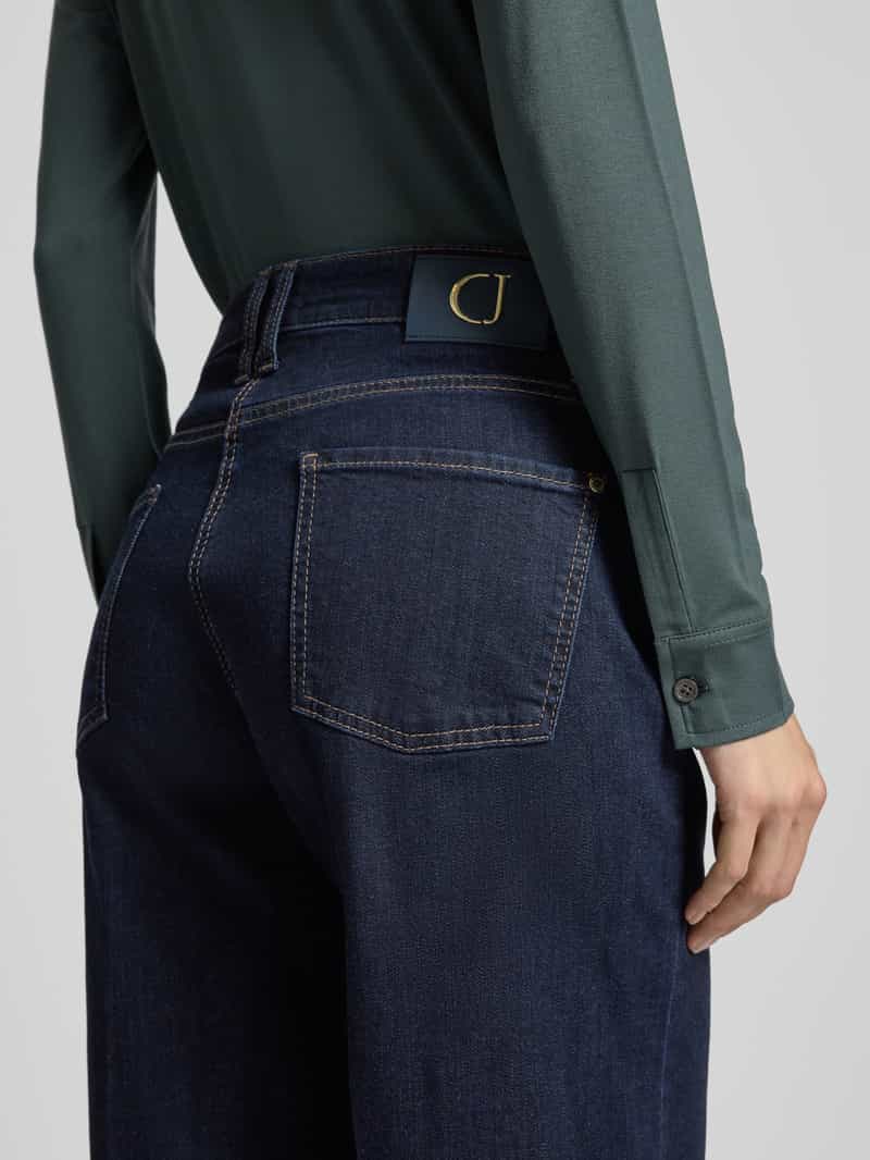 CAMBIO Flared cut jeans met persplooien model 'AMINA'