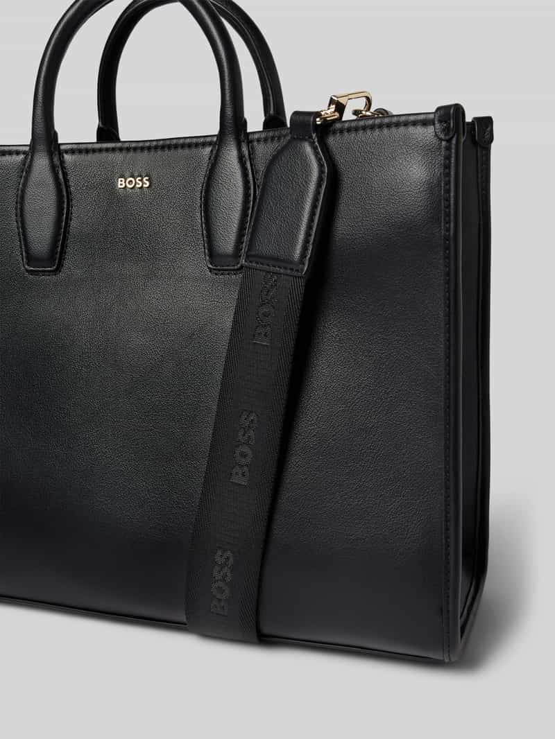 Boss Tote bag met afneembaar logoriempje