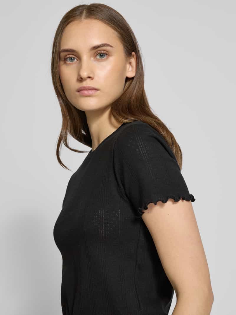Pieces Regular fit T-shirt van katoenmix model 'FIA'