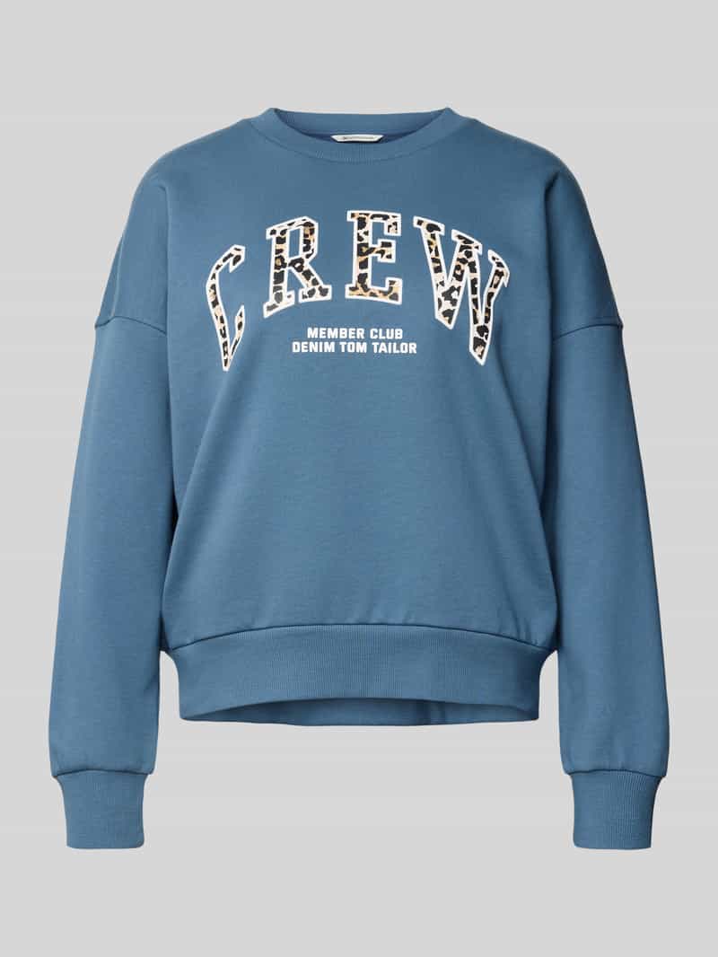 Tom Tailor Denim Loose fit sweatshirt van puur katoen