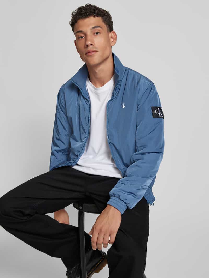 Calvin Klein Jeans Jack met labelprint model 'PADDED HARRINGTON'