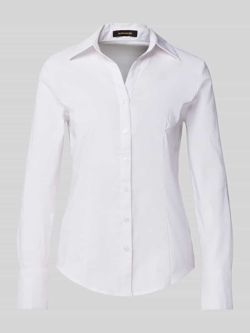 Overhemdblouse met labelstitching