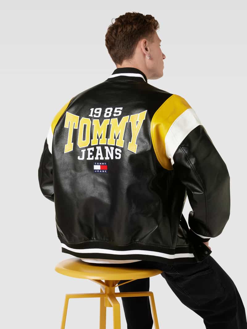 Tommy Jeans Bomberjack in leerlook