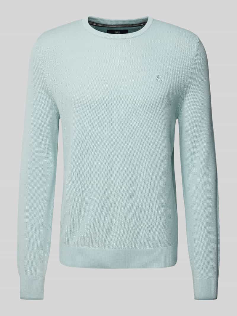 Lerros Gebreide pullover met labelstitching