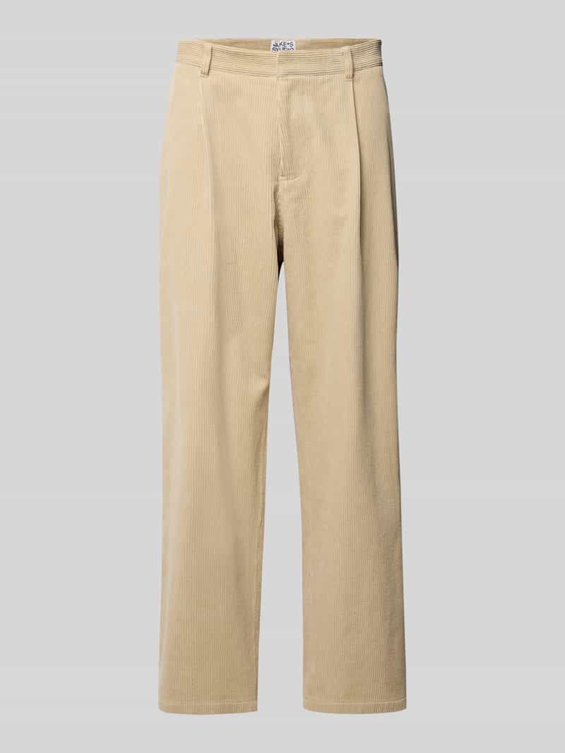 Jake*s Studio Men Straight leg corduory broek met achterzakken
