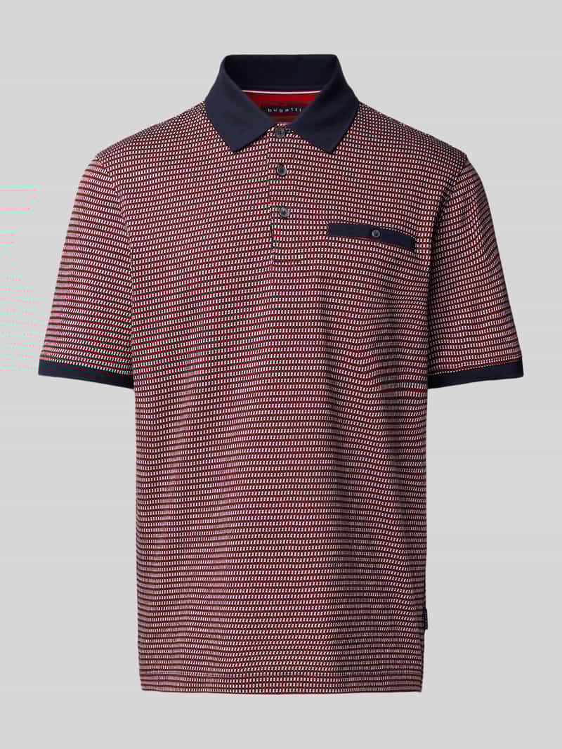 Bugatti Poloshirt met labeldetail