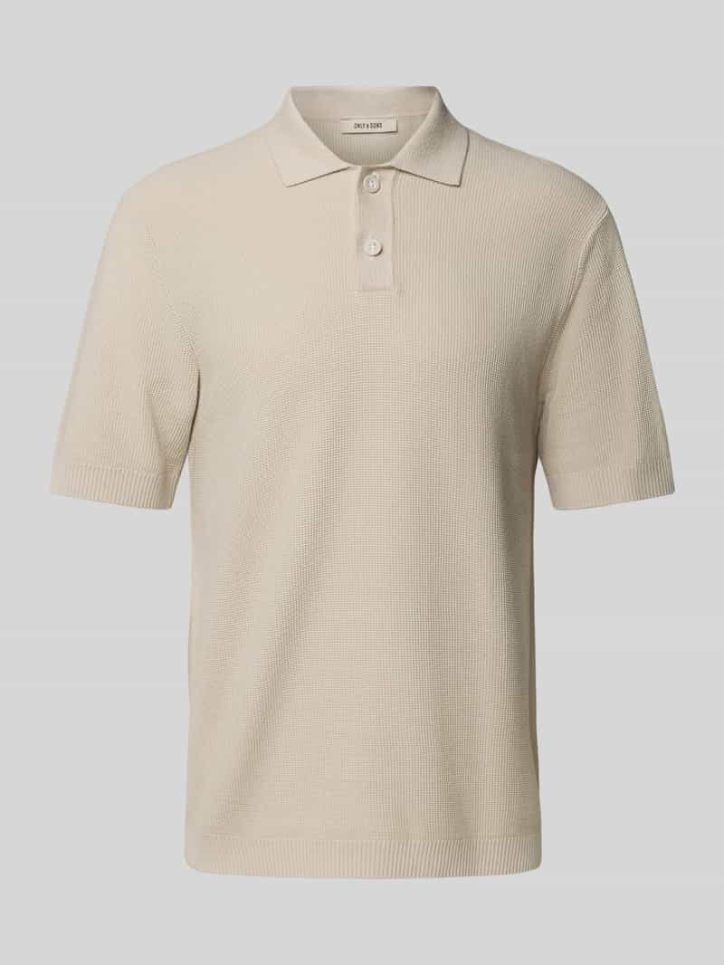 Only & Sons Regular fit gebreide polo van puur katoen model 'TONY'