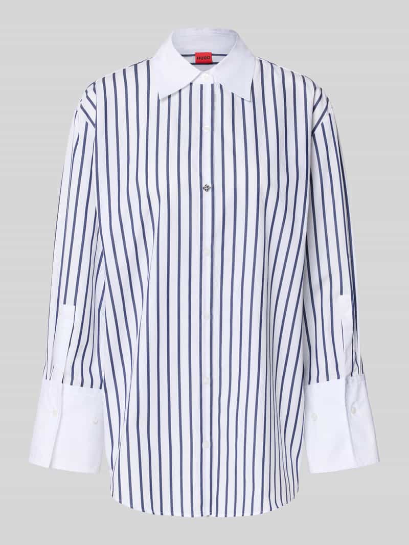 HUGO Relaxed fit blouse met knoopsluiting