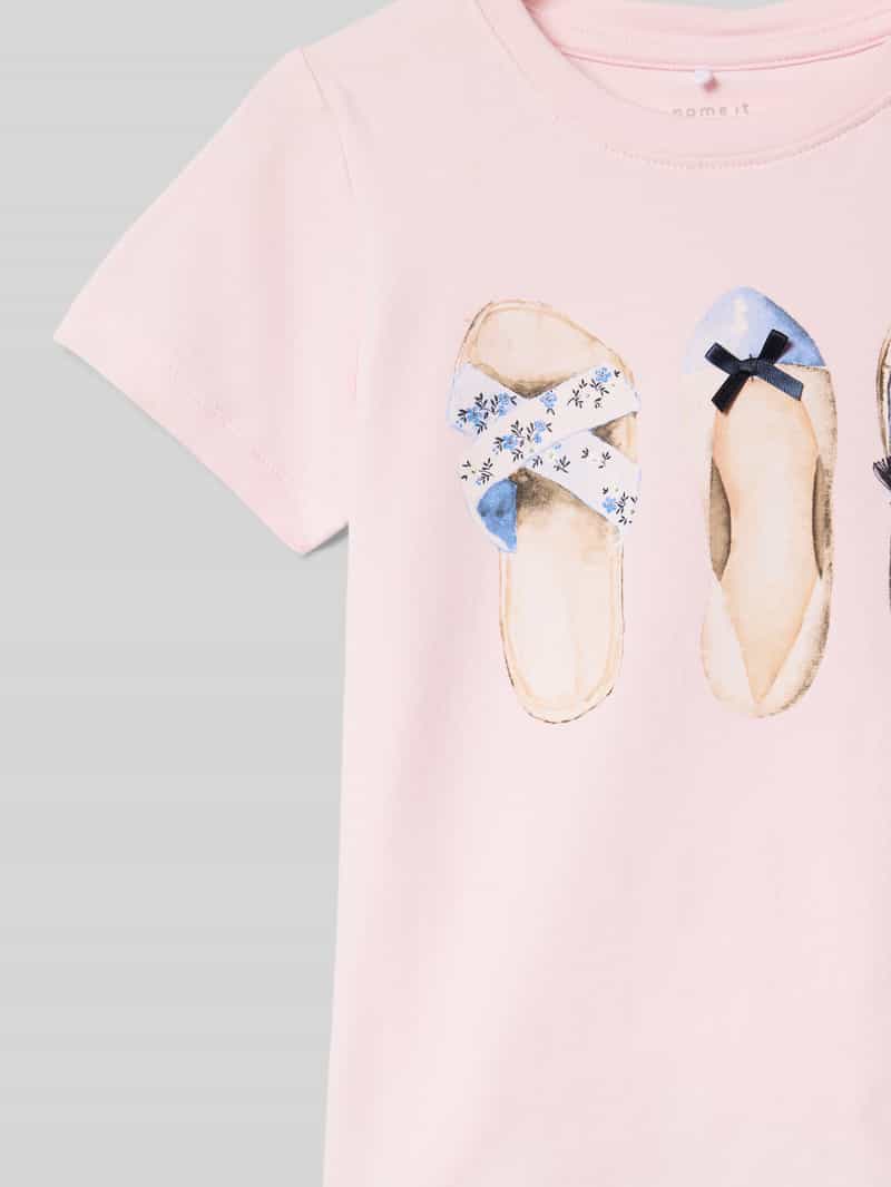 name it T-shirt met strikdetail model 'NMFDESSY'