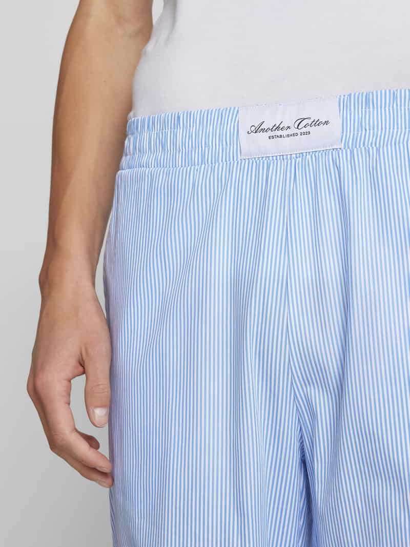 ANOTHER COTTON LAB Straight leg pyjamabroek met labelpatch