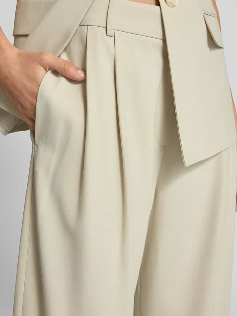 Jake*s Collection Straight leg stoffen broek met bandplooien
