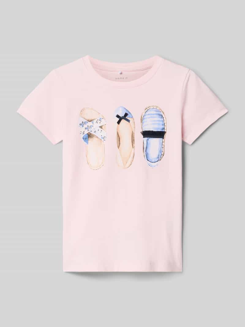 name it T-shirt met strikdetail model 'NMFDESSY'