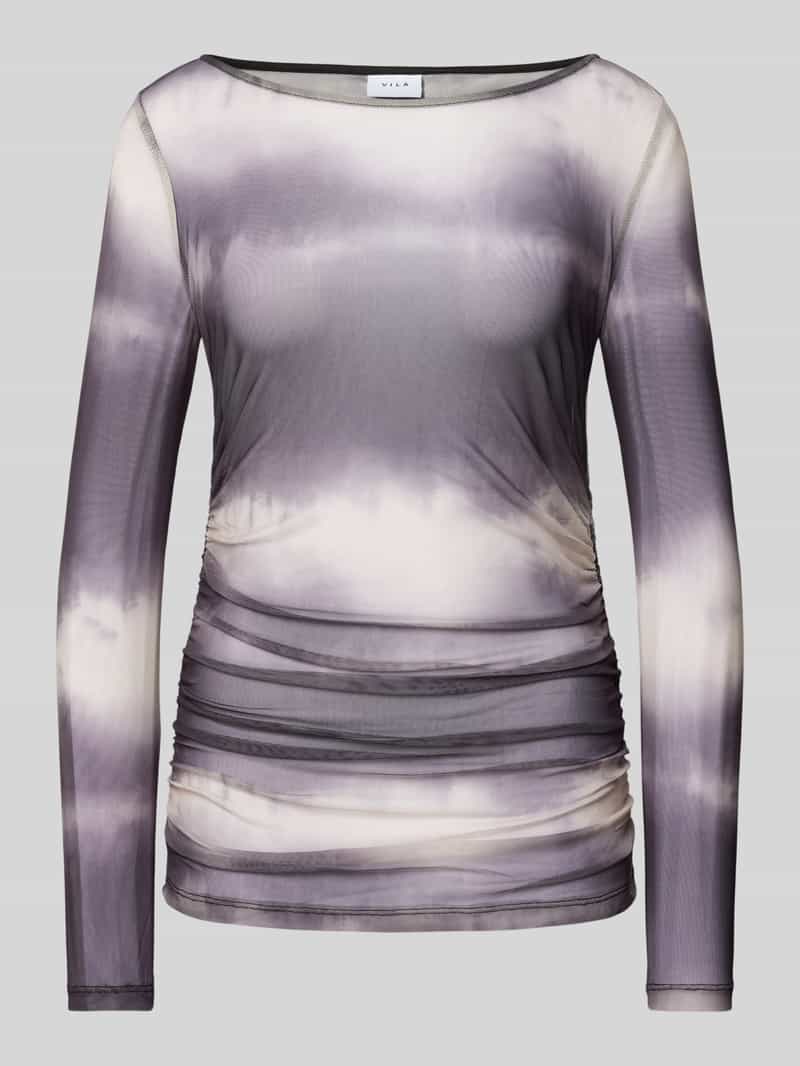 Vila Shirt met lange mouwen en ronde hals model 'VOLETTIS'