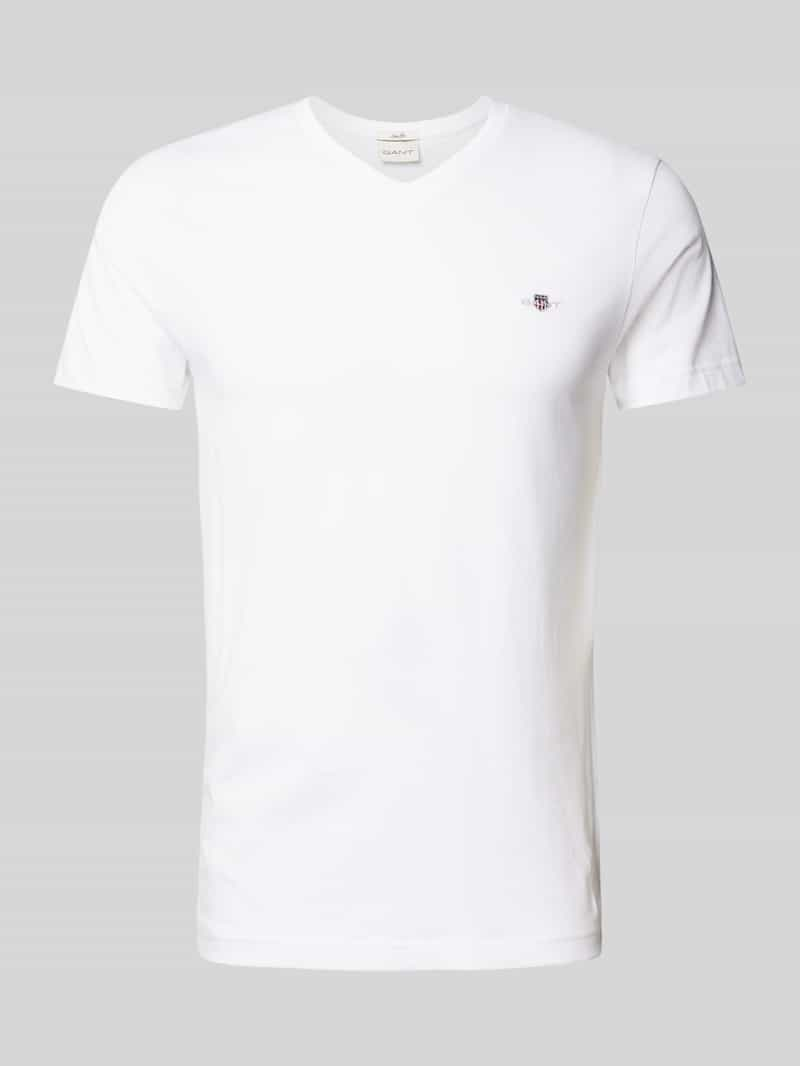 Gant Regular fit T-shirt met labelstitching