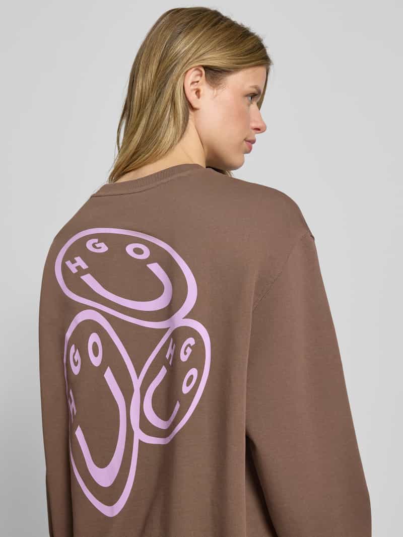 Hugo Blue Oversized sweatshirt met ronde hals