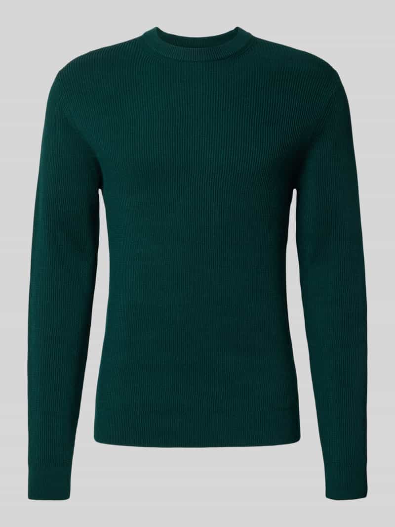 Regular fit gebreide pullover van katoenmix