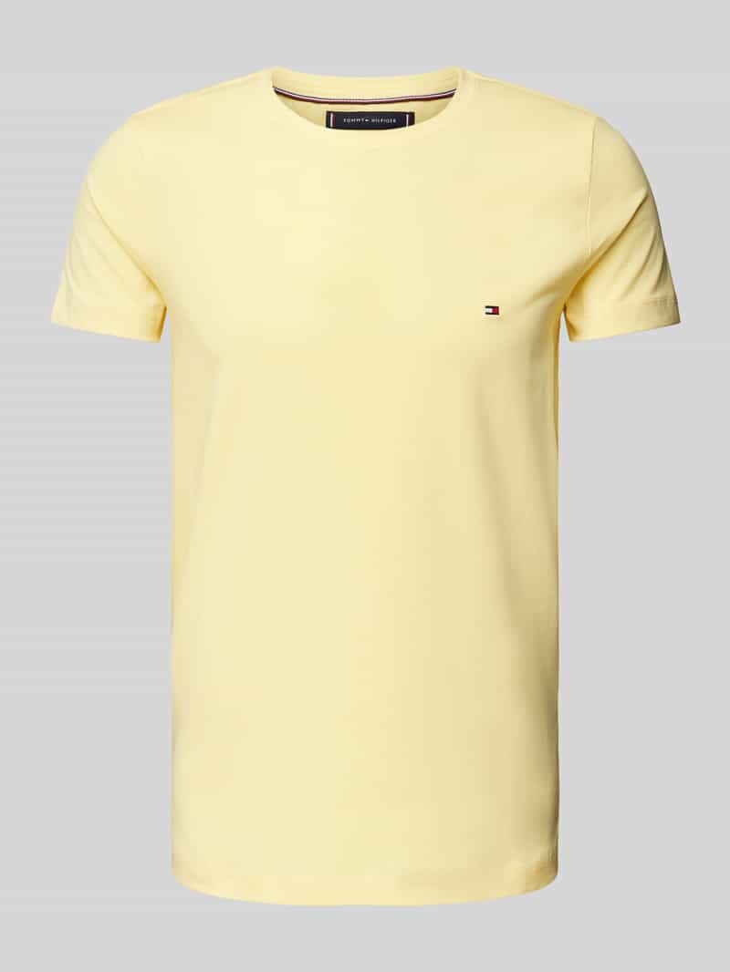 Tommy Hilfiger Slim fit T-shirt met logostitching