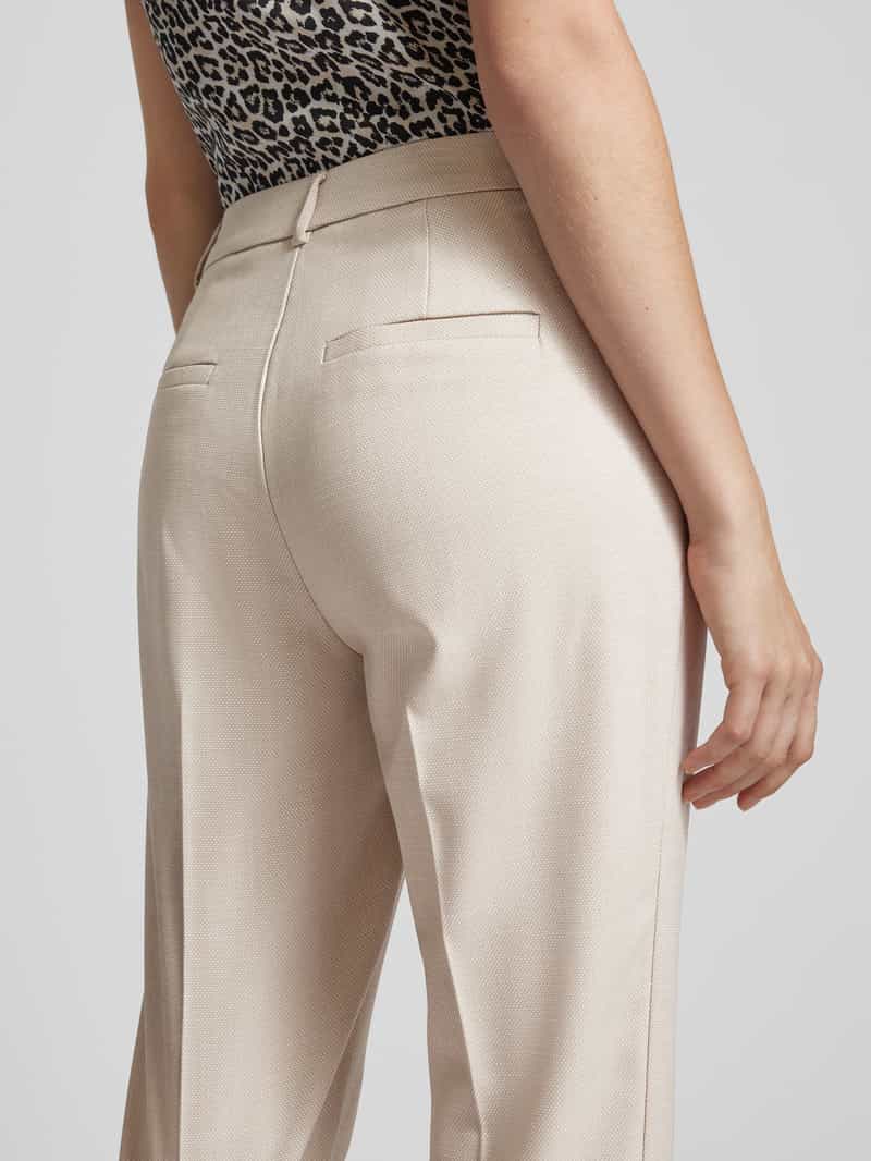 comma Stoffen slim fit broek met structuurpatroon