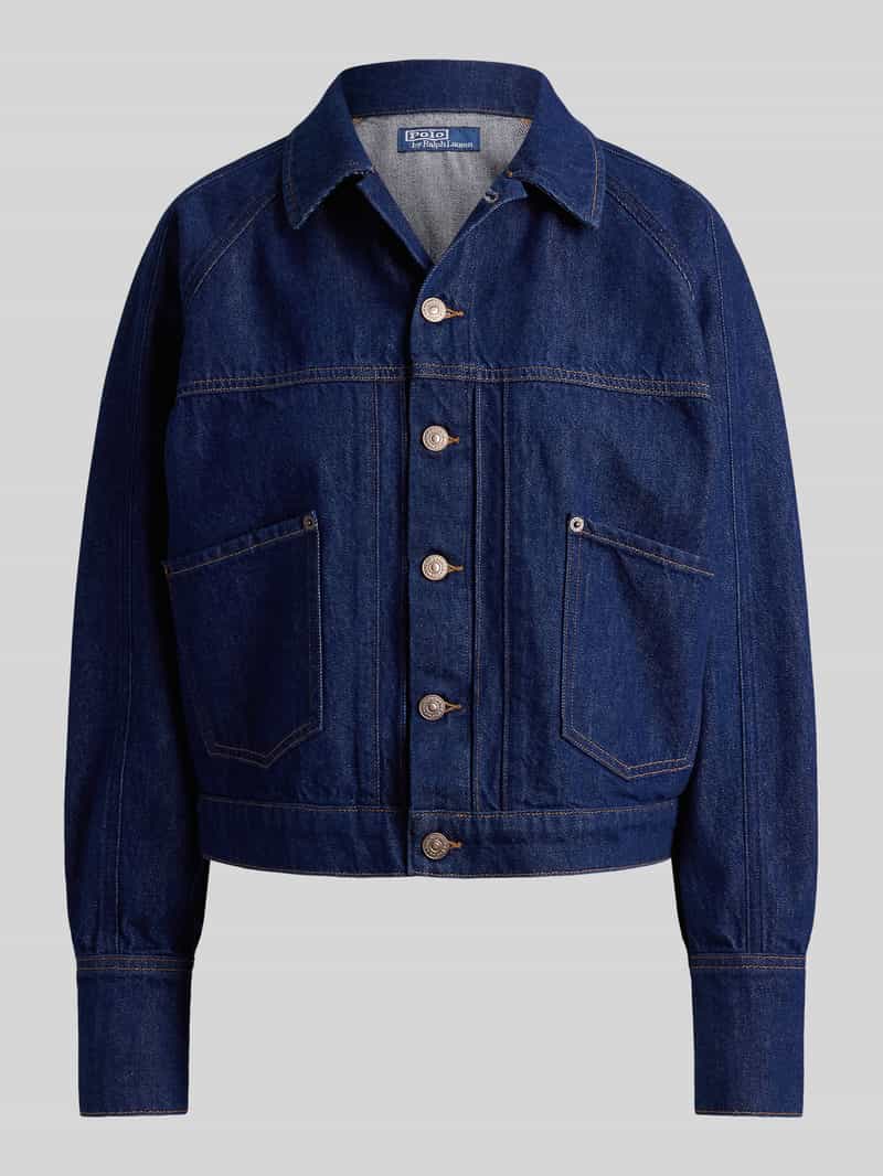 relaxed fit jeansjack van puur katoen