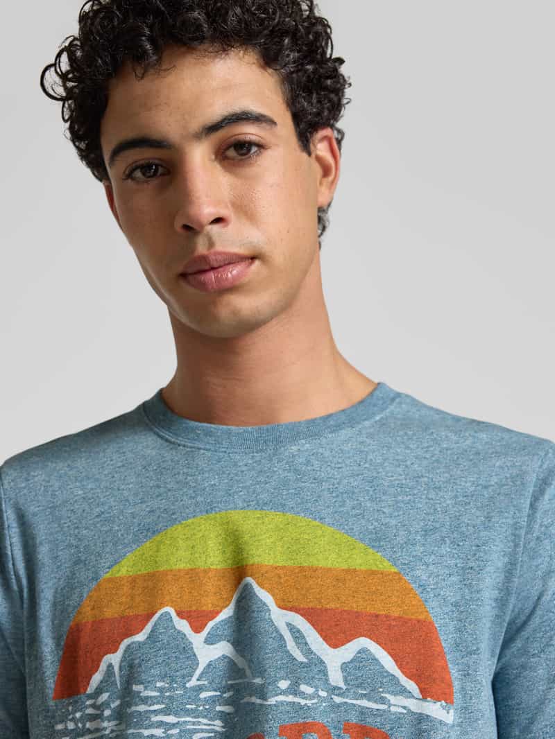 Superdry T-shirt met motief- en labelprint model 'Great Outdoors'