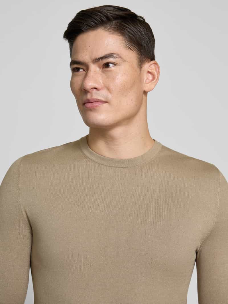 HUGO Gebreide pullover met ronde hals model 'Cody'