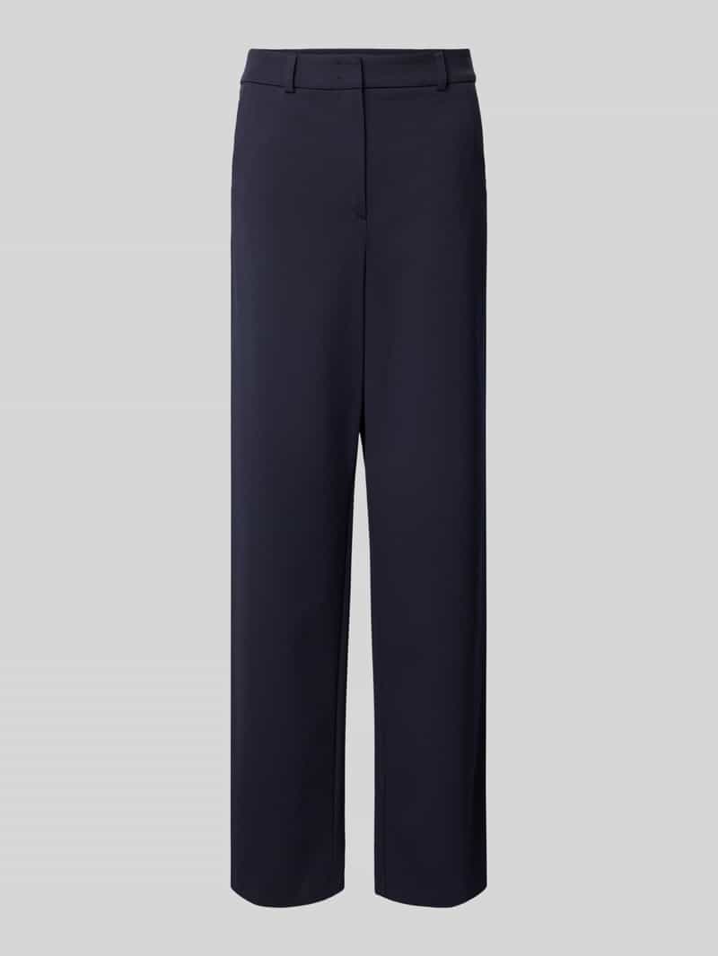 comma Straight leg stoffen broek met riemlussen