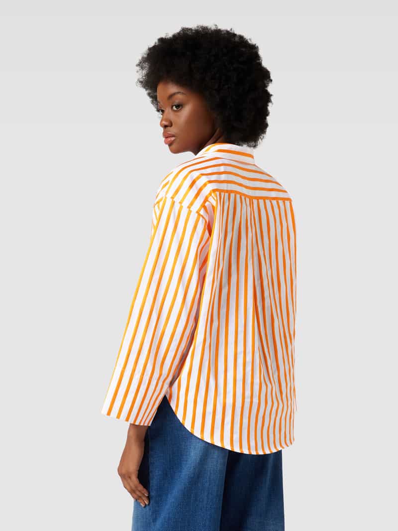 Blouse met streepmotief, model 'Simonton' tonno & panna