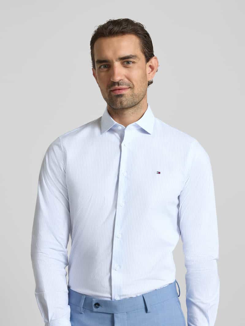 Tommy Hilfiger Tailored Slim fit zakelijk overhemd van katoenmix