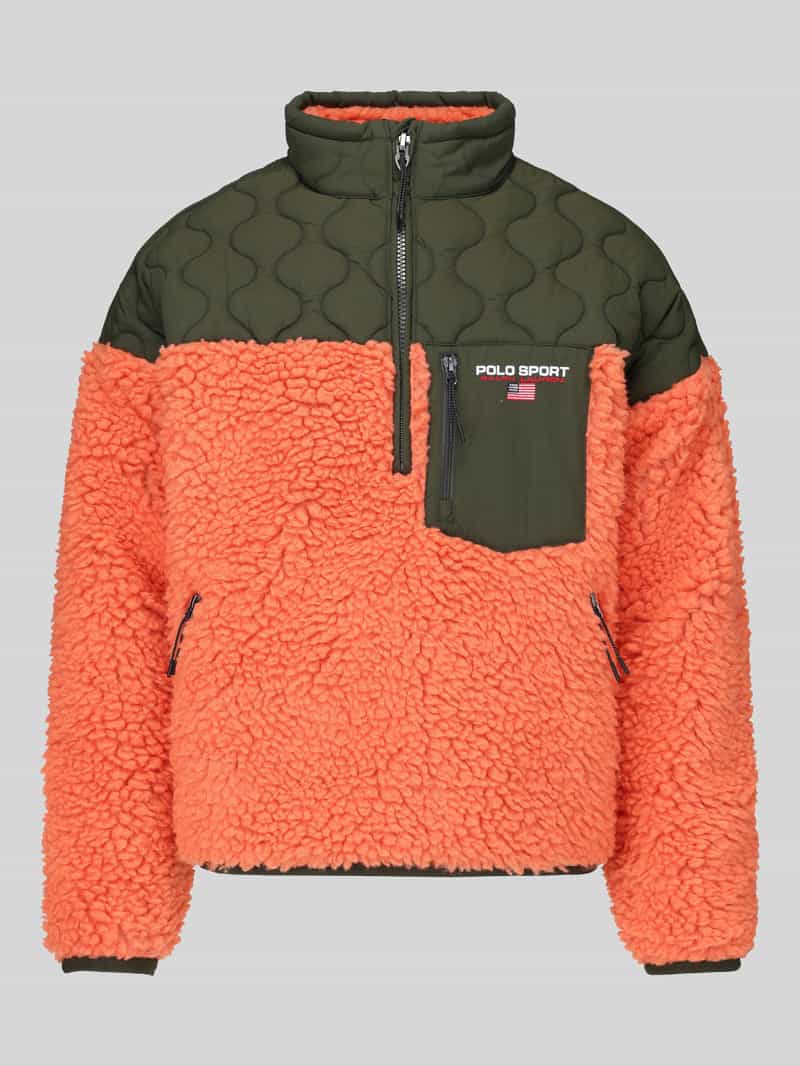 Polo Ralph Lauren Sweatshirt met contrasterende doorgestikte inzet van nylon
