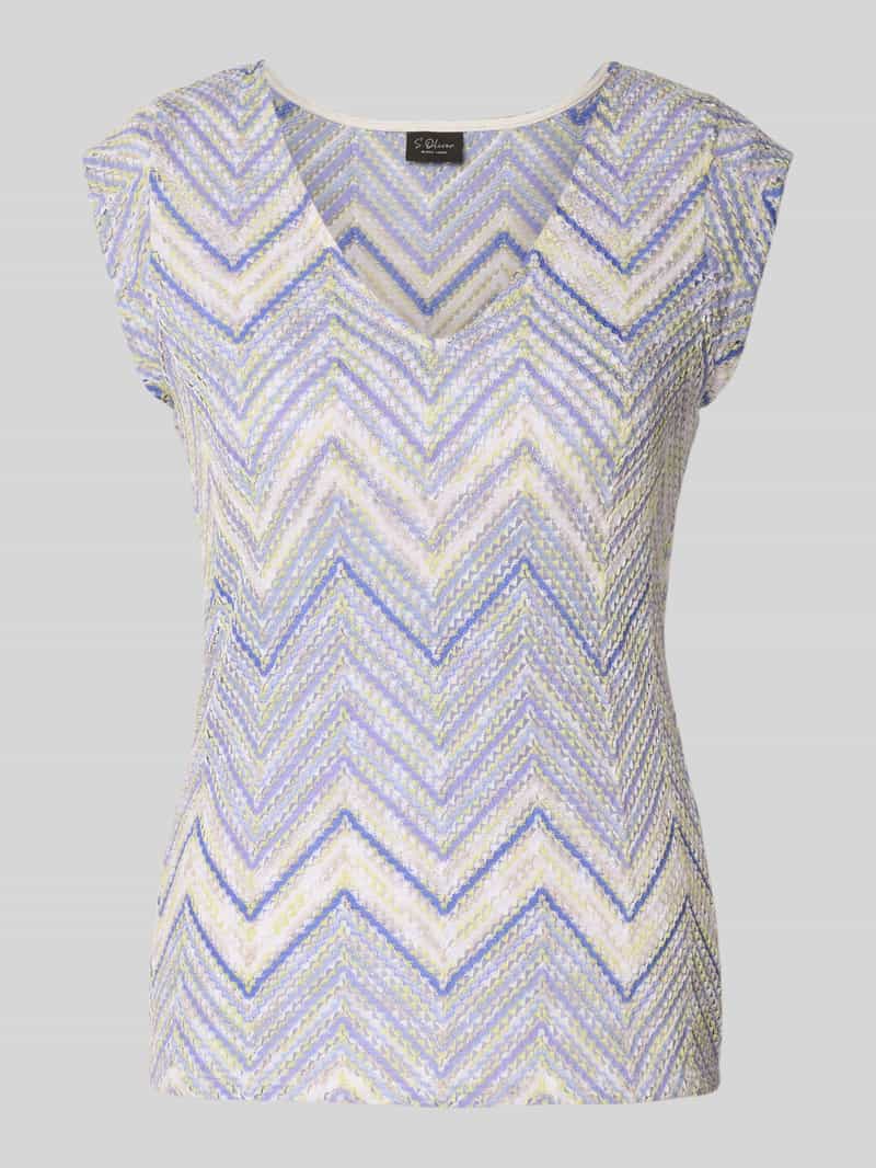 s.Oliver BLACK LABEL Regular fit T-shirt met V-hals