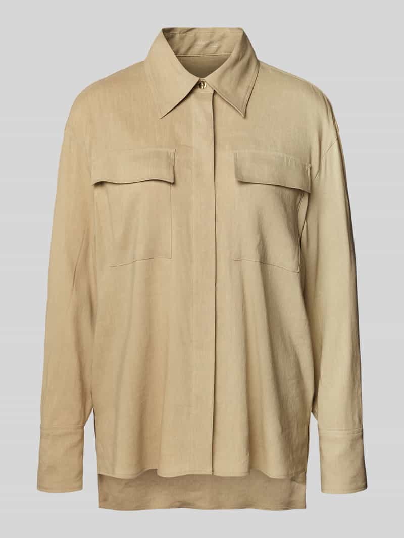 Marc Cain Regular fit blouse met blinde knoopsluiting