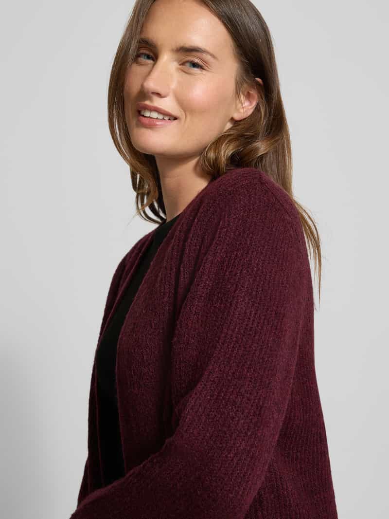 MORE & MORE Gebreide cardigan met opengewerkte voorkant