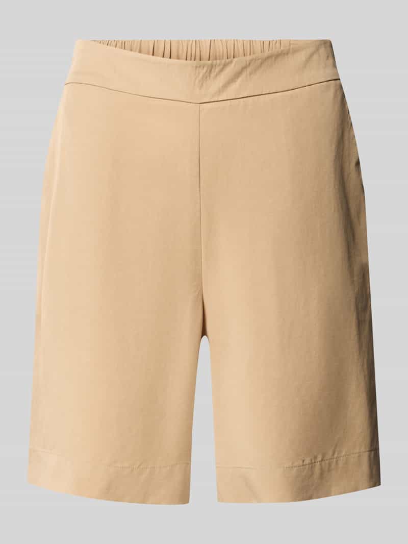 straight fit short en met linnen en viscose