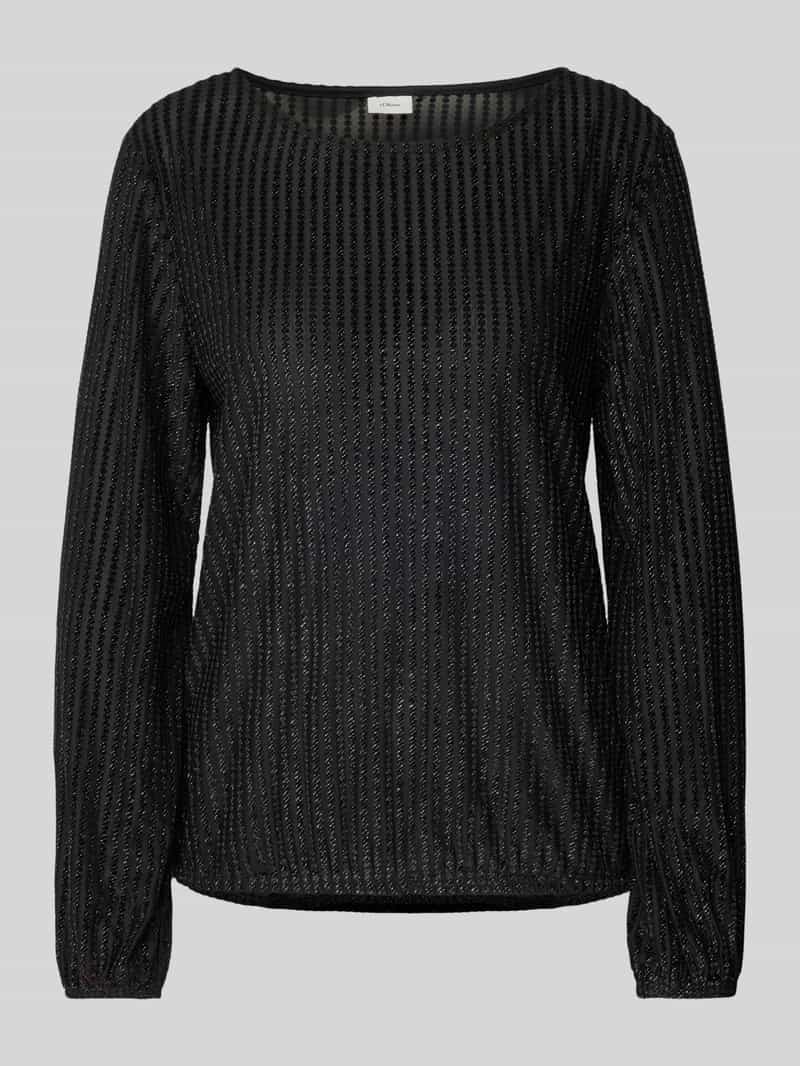 s.Oliver BLACK LABEL Regular fit blouse met elastische boordjes en zoom