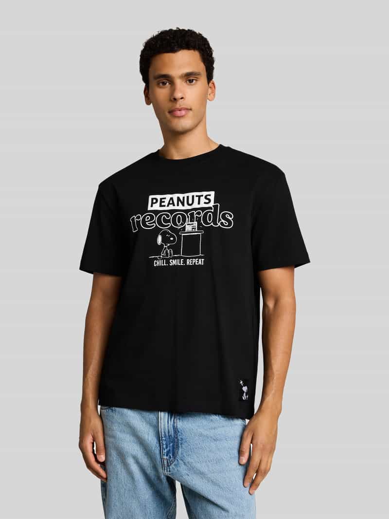 Tom Tailor Denim relaxed fit t-shirt met peanuts frontprint