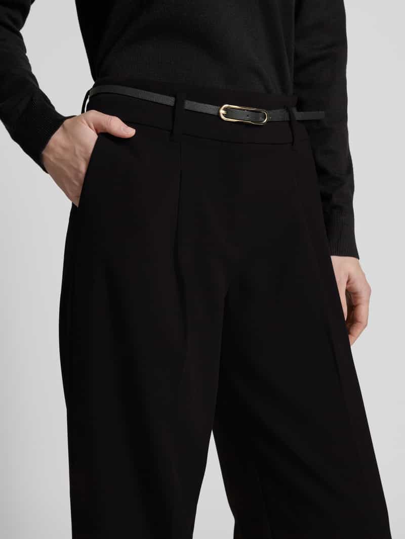 Christian Berg Woman Wide leg stoffen broek met bandplooien