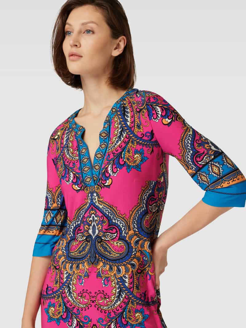 Christian Berg Woman Selection Knielange jurk met ornamentdessin