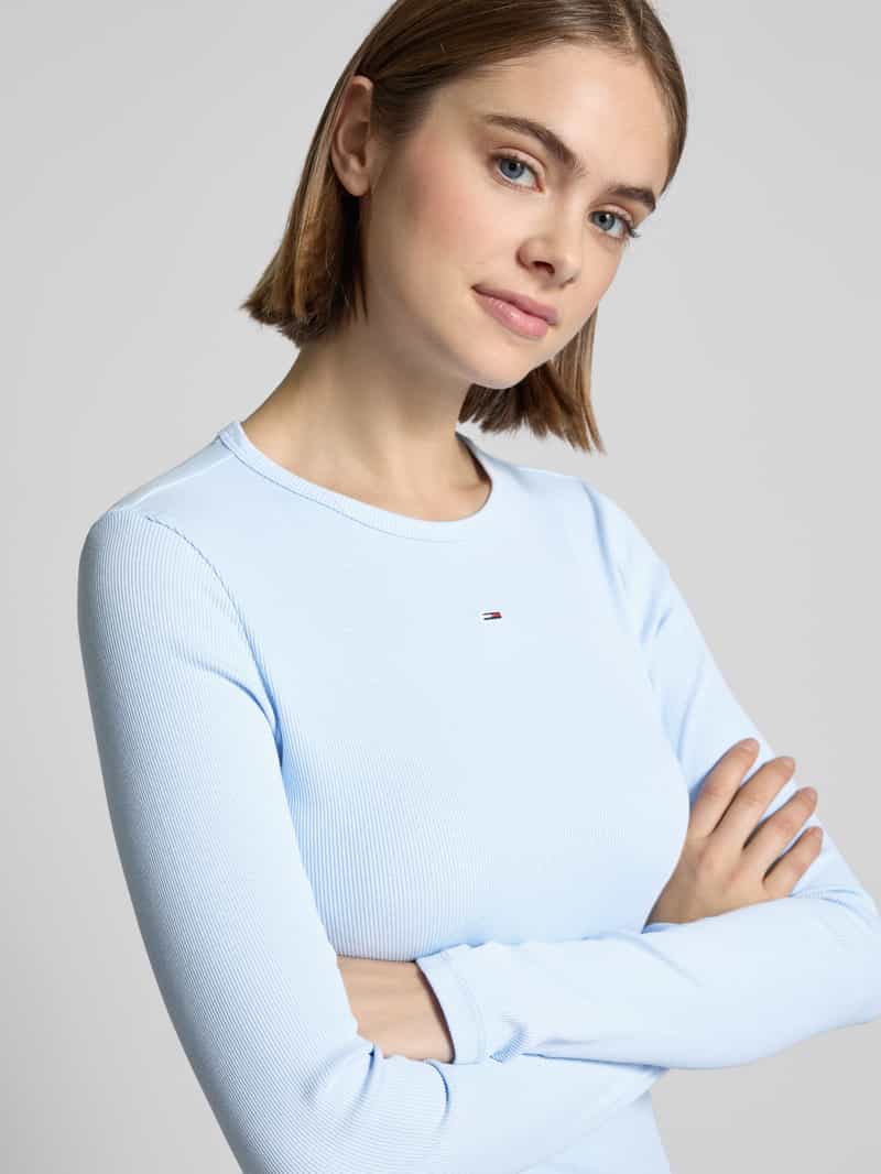 Tommy Jeans Slim fit shirt met lange mouwen en logostitching