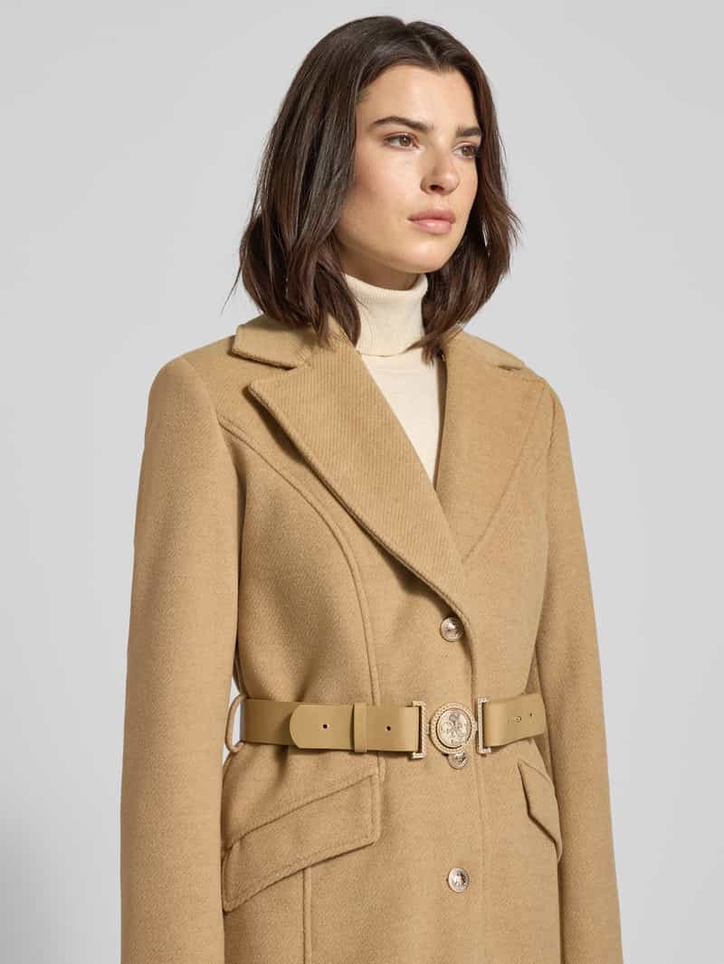 Guess Lange jas met riem en klepzakken