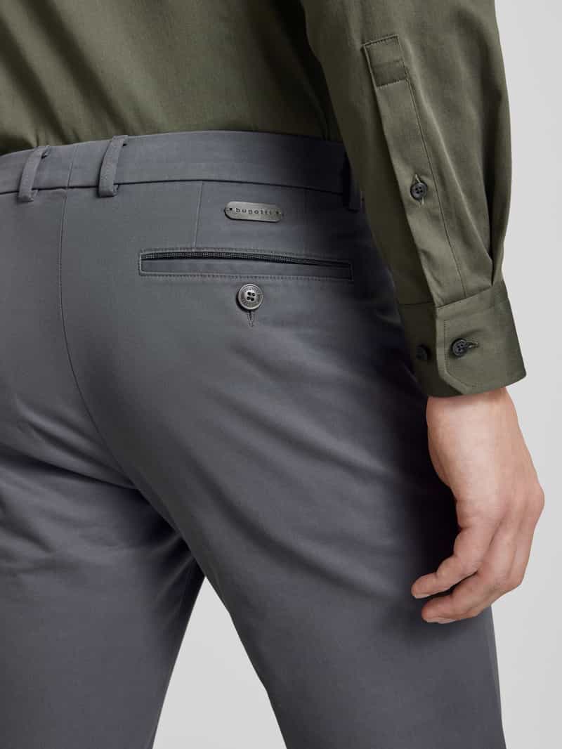 Bugatti Slim fit stoffen broek met achterzakken