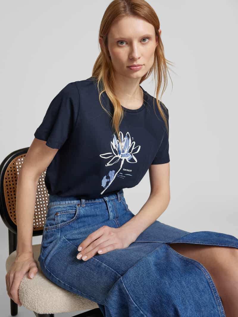 Tom Tailor Regular fit T-shirt van puur biologisch katoen