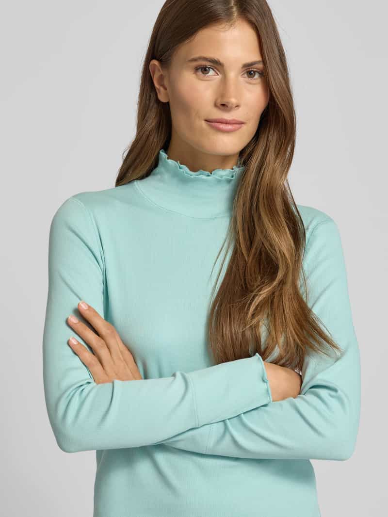 Marc Cain Shirt met lange mouwen en opstaande kraag