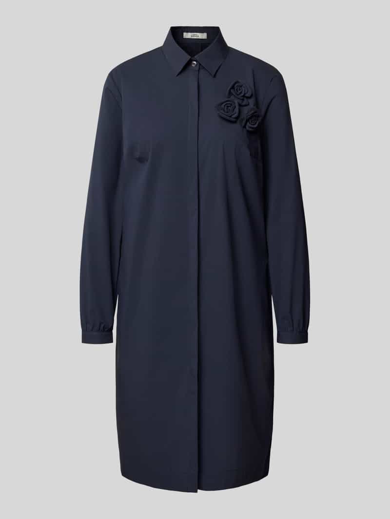 0039 italy Knielange jurk met siergarnering model 'DANNIKA'
