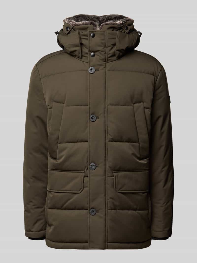 Strellson Regular fit gewatteerd jack met capuchon model 'PIAZZA'