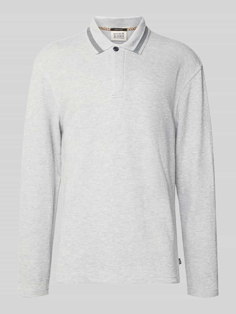 Scotch & Soda Poloshirt met korte blinde knoopsluiting