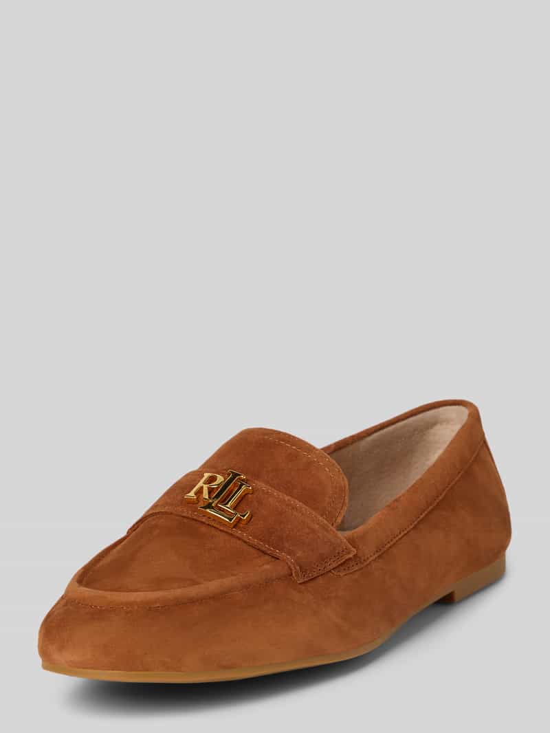 Lauren Ralph Lauren Loafers van leer met labelapplicatie, model 'AVERI III'