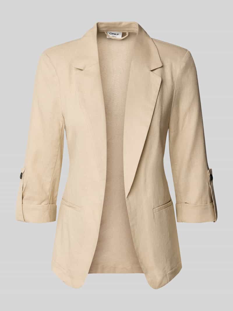 Only Loose fit blazer van een mix van viscose en linnen model 'CARO'